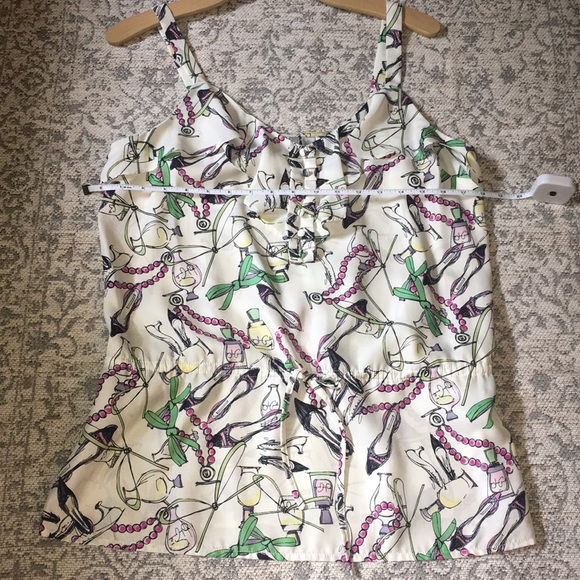 ❤️Ultra fem print ruffles pearls shoes cami tank - Picture 11 of 16